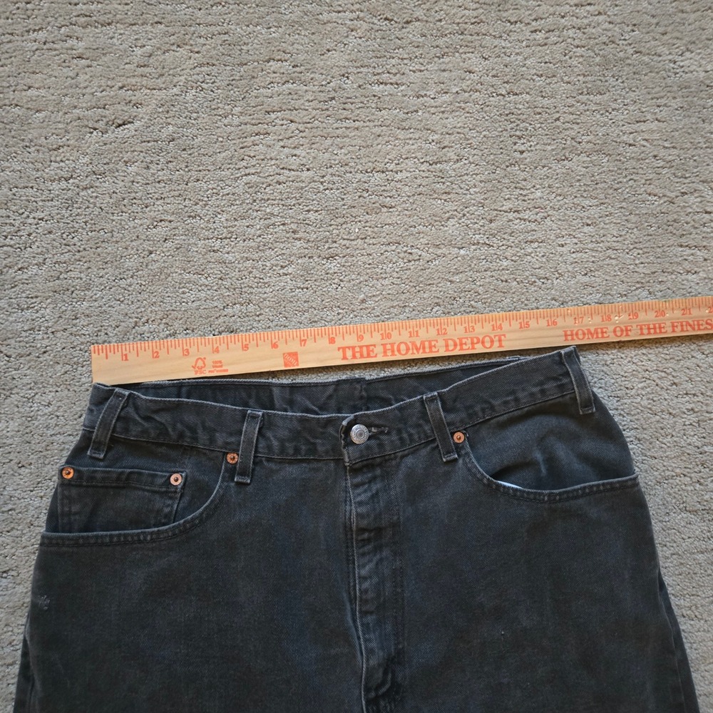 Vintage Levis 505 Regular Fit Jeans Faded Black Made in USA 38x30 Mens - Picture 2 of 8